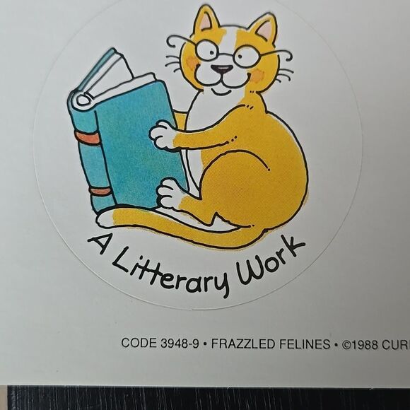 Frazzled Felines 1 Sheet of Cat Stickers Current  1988 Made in USA 6 Total - Picture 2 of 14